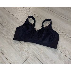 Playtex USE515 Womens 18 Hour Gorgeous Lift Wire Free Bra Unlined Lace 36D Black